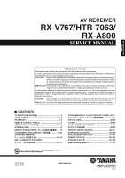 Yamaha HTR-7063 - Service Manual 